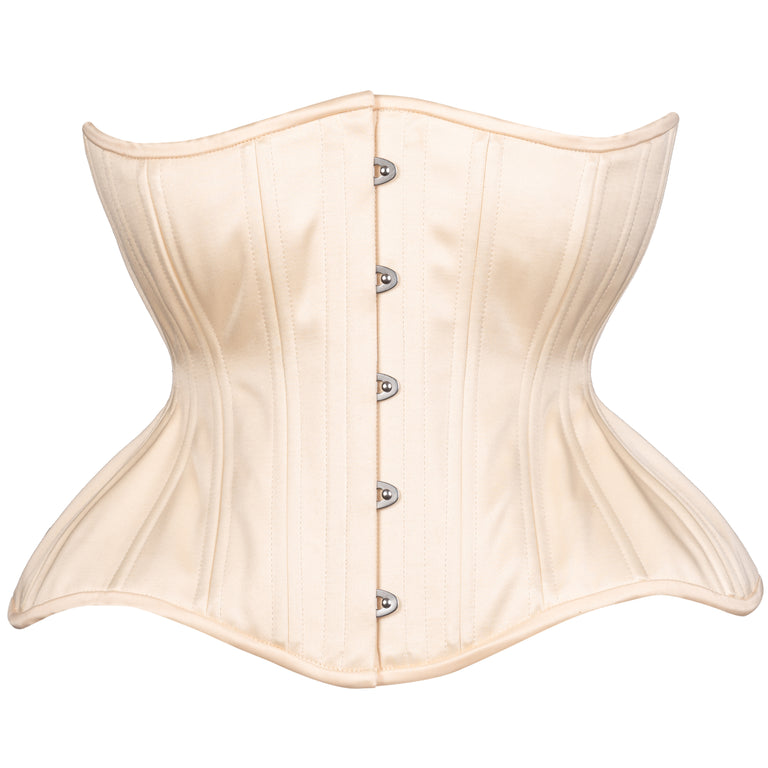 Buttermilk Satin Cupped Corset, Gemini Silhouette, Regular